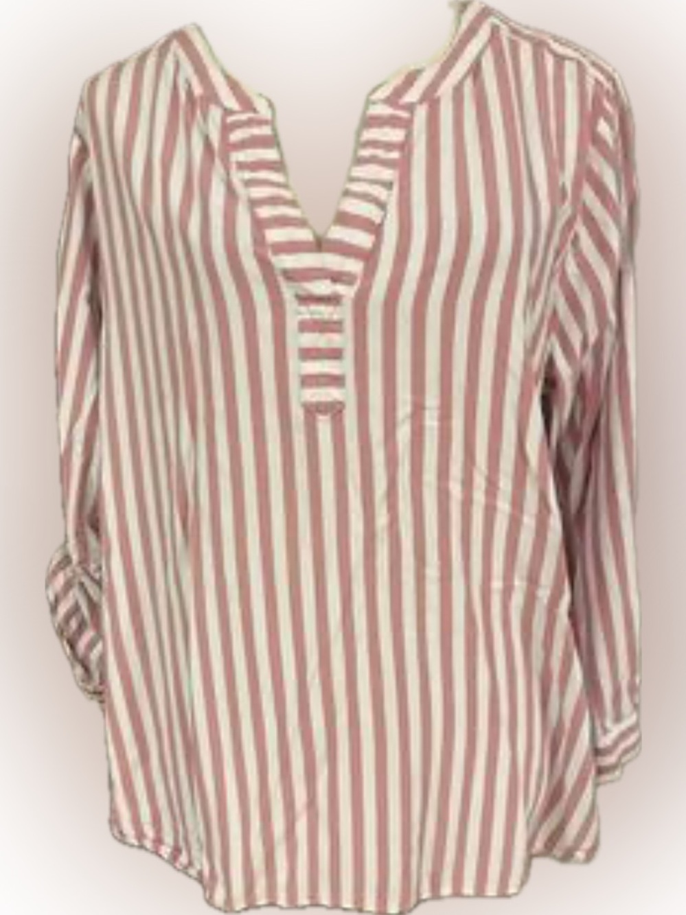 JANE + DELANCEY Striped Button Down Shirt 2X